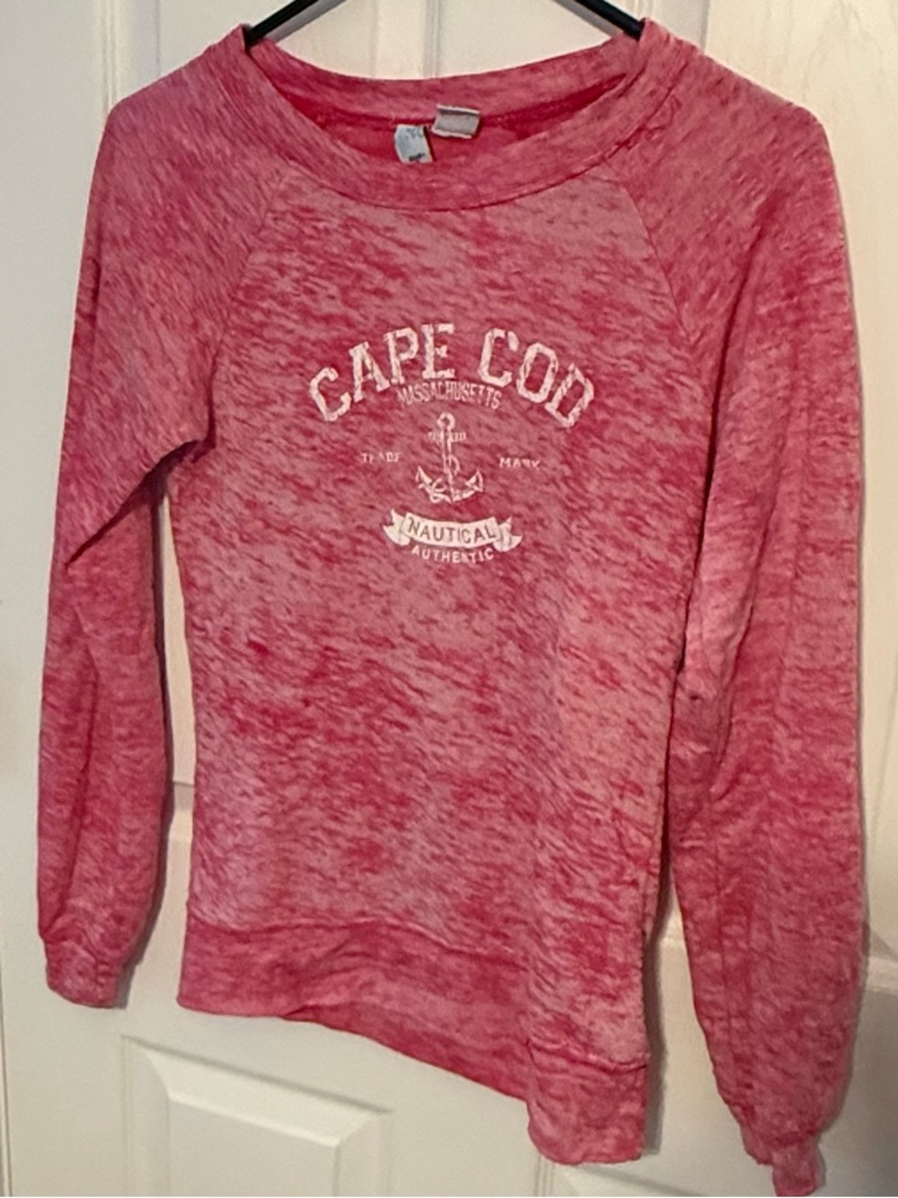 Cape Cod Nautical Graphic Sweatshirt - Red Heather